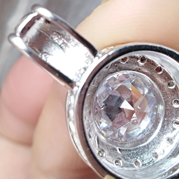 Cubic Zirconia Pendant Sterling Silver - Picture 3 of 3